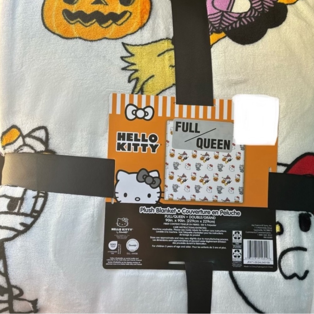 Hello kitty Halloween blanket mummy witch Full queen throw new